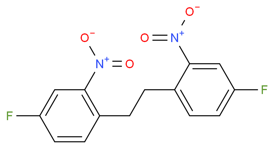 4-fluoro-1-[2-(4-fluoro-2-nitrophenyl)ethyl]-2-nitrobenzene_分子结构_CAS_50618-92-3