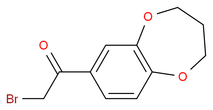 7-溴乙酰基-3,4-二氢-1,5-苯并二噁庚_分子结构_CAS_35970-34-4)