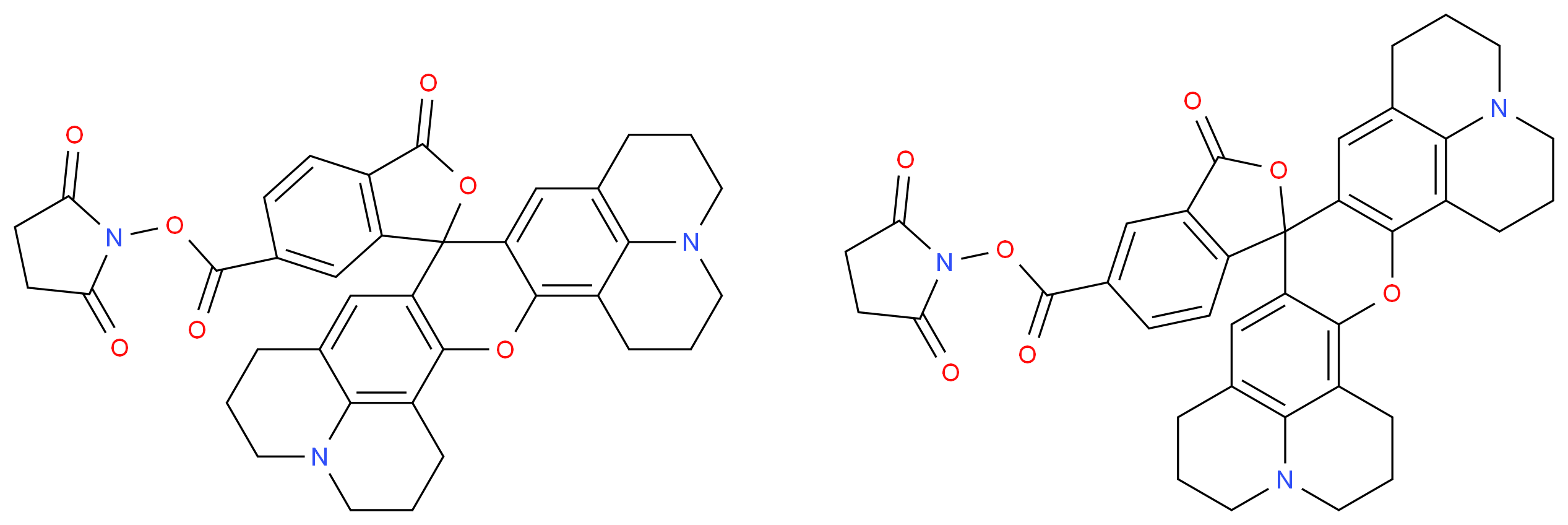 5(6)-Carboxy-X-rhodamine N-succinimidyl ester_分子结构_CAS_114616-32-9)