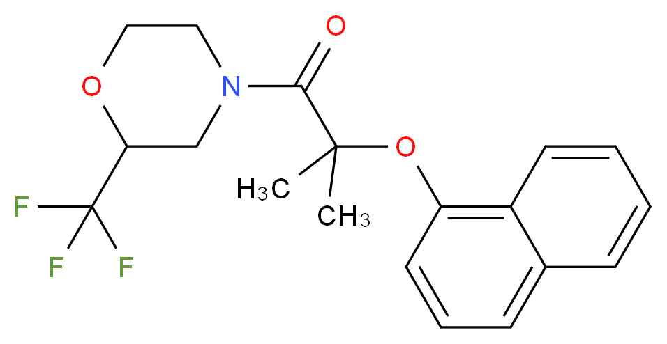4-[2-methyl-2-(1-naphthyloxy)propanoyl]-2-(trifluoromethyl)morpholine_分子结构_CAS_)