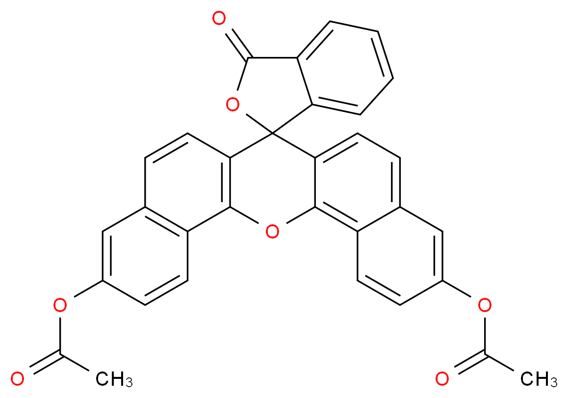 Naphthofluorescein diacetate_分子结构_CAS_77084-71-0)