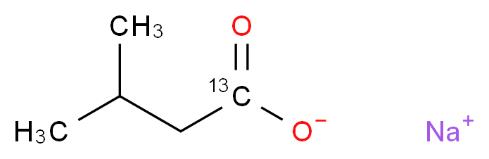 异戊酸钠-1-13C_分子结构_CAS_287389-33-7)