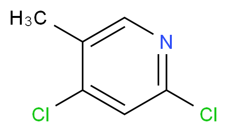 2,4-Dichloro-5-picoline_分子结构_CAS_56961-78-5)