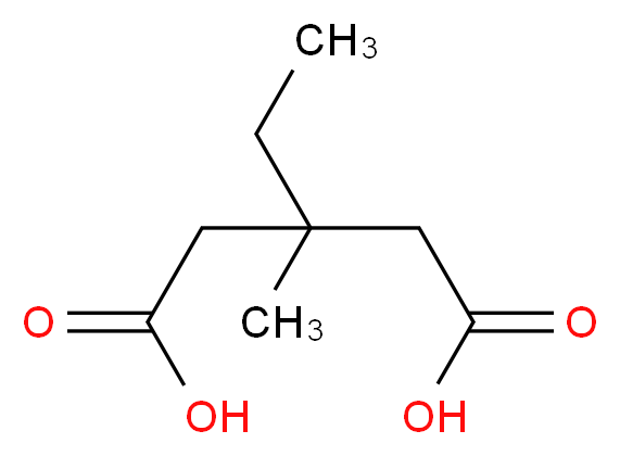 3-乙基-3-甲基戊二酸_分子结构_CAS_5345-01-7)