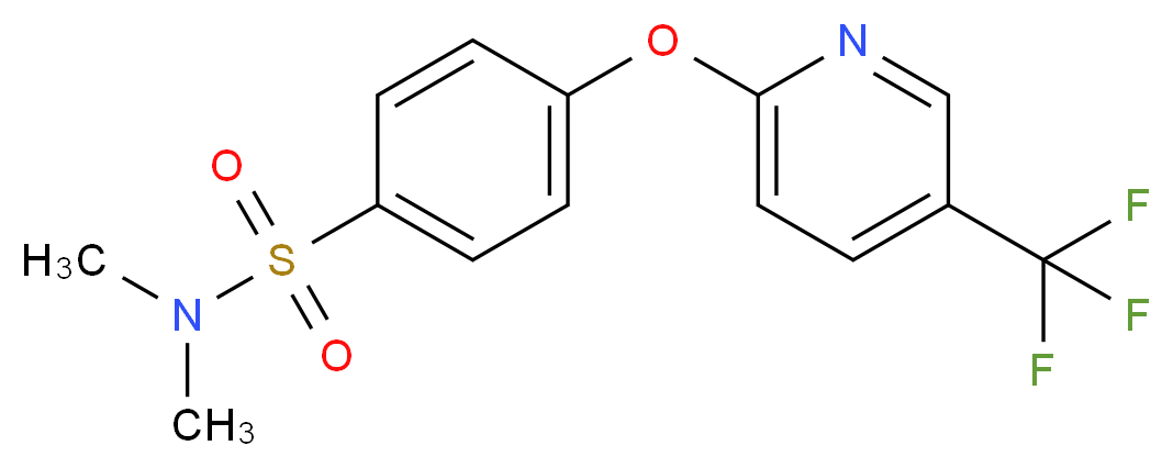 N,N-Dimethyl-4-{[5-(trifluoromethyl)pyridin-2-yl]oxy}benzenesulphonamide_分子结构_CAS_)