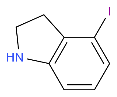 4-iodo-2,3-dihydro-1H-indole_分子结构_CAS_939759-03-2