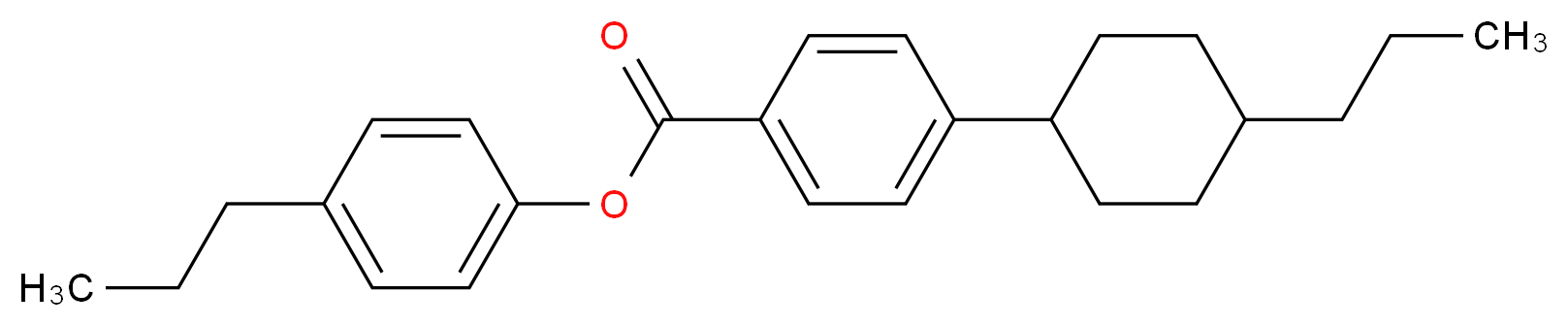 4-n-Propylphenyl trans-4-(4-n-propylcyclohexyl)benzoate_分子结构_CAS_72928-02-0)