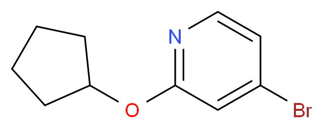 4-bromo-2-(cyclopentyloxy)pyridine_分子结构_CAS_1209460-15-0