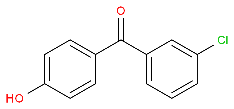 4-(3-chlorobenzoyl)phenol_分子结构_CAS_61002-52-6