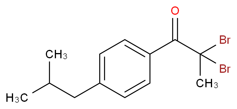 2,2-dibromo-1-[4-(2-methylpropyl)phenyl]propan-1-one_分子结构_CAS_104483-05-8