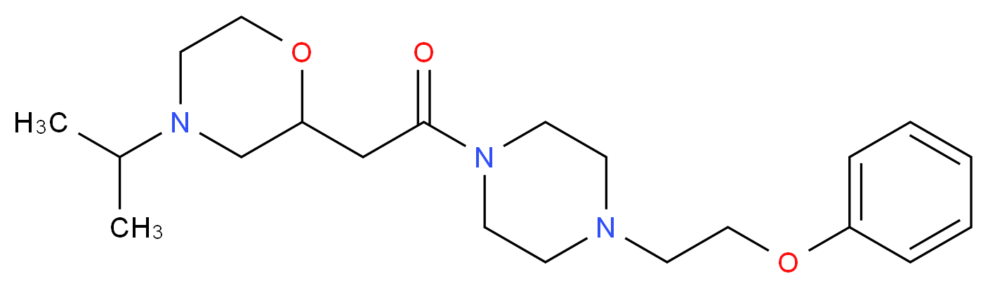 4-isopropyl-2-{2-oxo-2-[4-(2-phenoxyethyl)-1-piperazinyl]ethyl}morpholine_分子结构_CAS_)