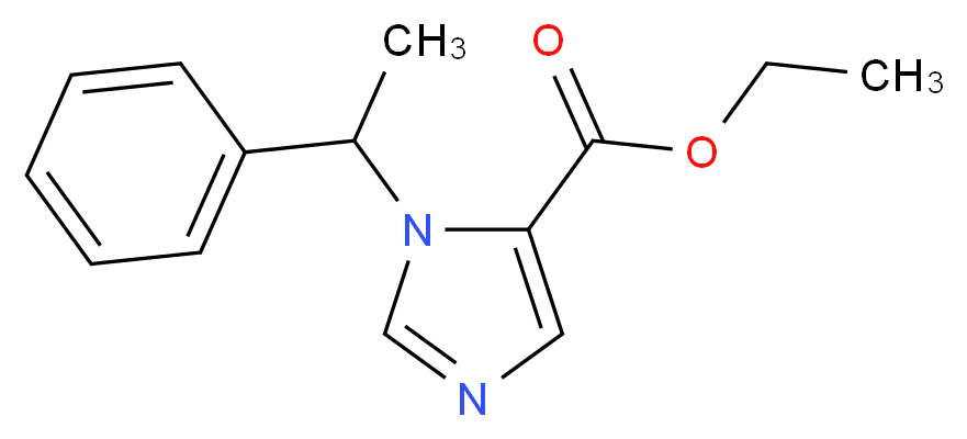 ethyl 1-(1-phenylethyl)-1H-imidazole-5-carboxylate_分子结构_CAS_33125-97-2