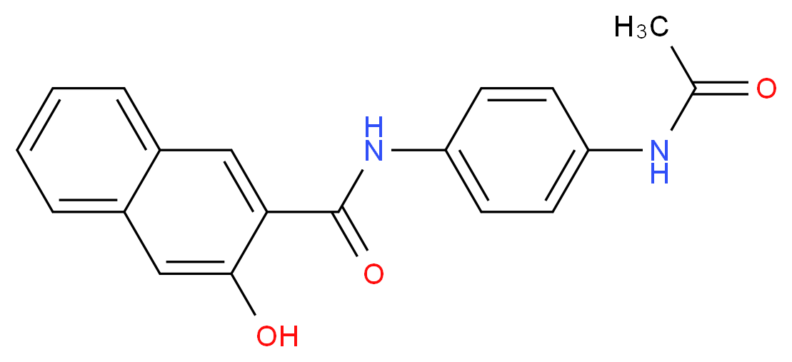 n-(4-acetylaminophenyl)-3-hydroxyNaphthalene-2-carboxamide_分子结构_CAS_41506-62-1)