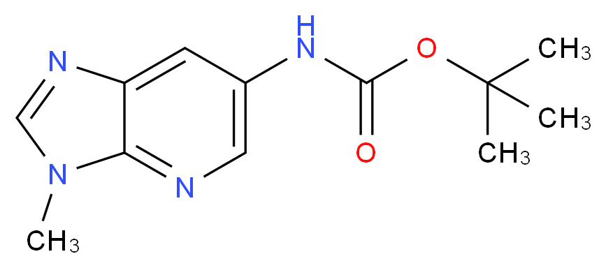 tert-butyl N-{3-methyl-3H-imidazo[4,5-b]pyridin-6-yl}carbamate_分子结构_CAS_1171920-80-1