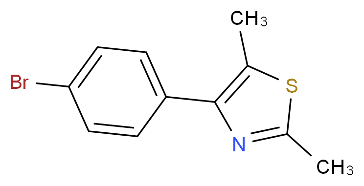 4-(4-bromophenyl)-2,5-dimethyl-1,3-thiazole_分子结构_CAS_397283-49-7