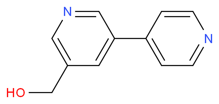 [5-(pyridin-4-yl)pyridin-3-yl]methanol_分子结构_CAS_1227583-37-0