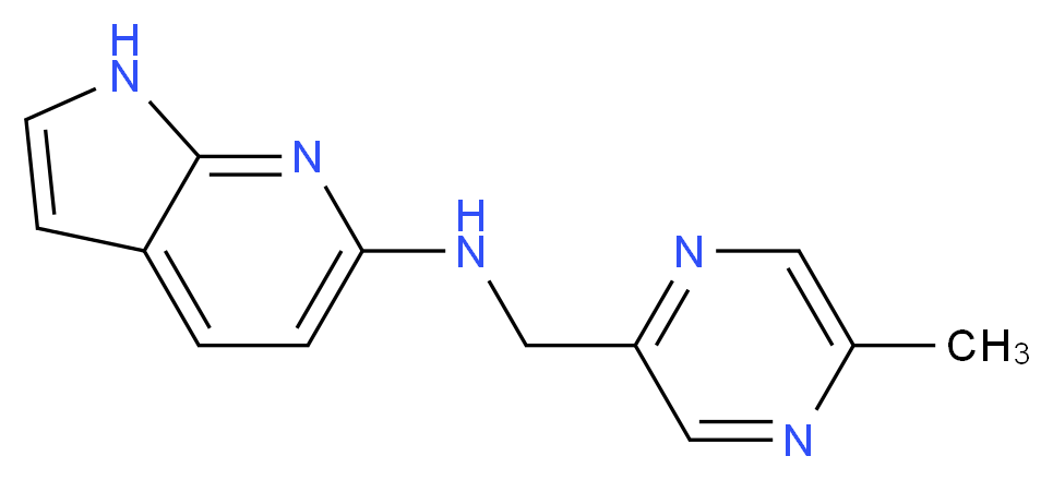 N-[(5-methylpyrazin-2-yl)methyl]-1H-pyrrolo[2,3-b]pyridin-6-amine_分子结构_CAS_)