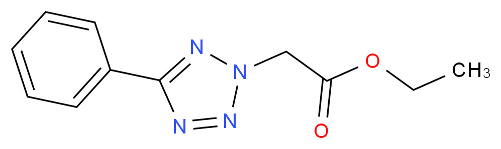 ethyl 2-(5-phenyl-2H-1,2,3,4-tetrazol-2-yl)acetate_分子结构_CAS_21054-65-9