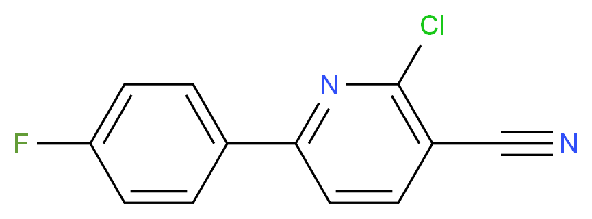 2-Chloro-6-(4-fluorophenyl)nicotinonitrile 97%_分子结构_CAS_31776-83-7)