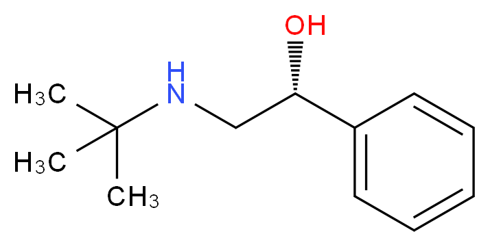 (R)-(-)-2-叔丁基氨基-1-苯基乙醇_分子结构_CAS_14467-51-7)