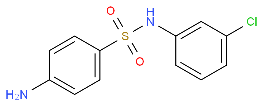 4-amino-N-(3-chlorophenyl)benzene-1-sulfonamide_分子结构_CAS_19837-81-1