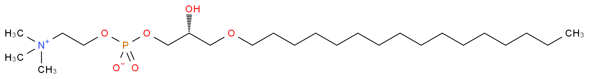 (2-{[(2R)-3-(hexadecyloxy)-2-hydroxypropyl phosphonato]oxy}ethyl)trimethylazanium_分子结构_CAS_52691-62-0