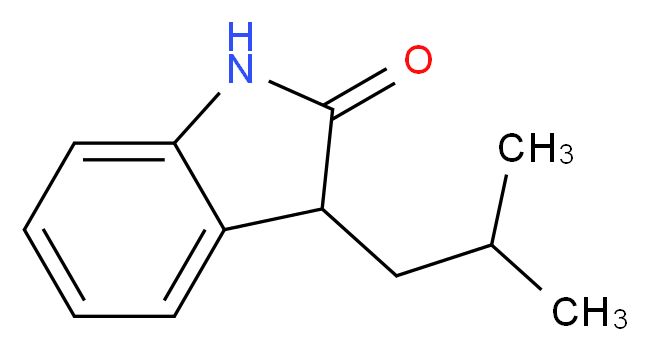 3-Isobutyl-2-oxindole_分子结构_CAS_251550-17-1)