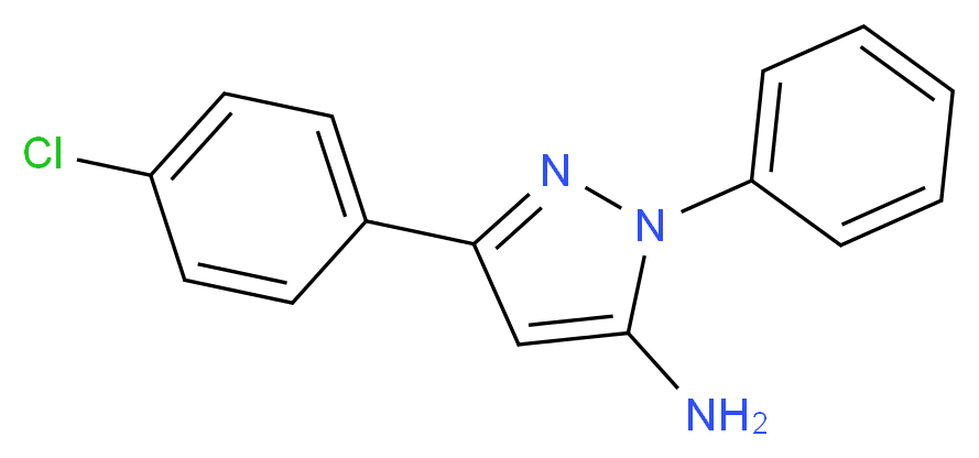 5-(4-CHLORO-PHENYL)-2-PHENYL-2H-PYRAZOL-3-YLAMINE_分子结构_CAS_19652-14-3)