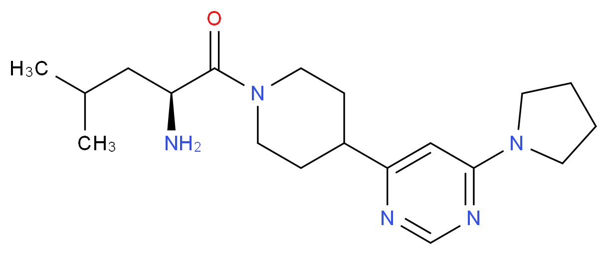 (2S)-4-methyl-1-oxo-1-{4-[6-(1-pyrrolidinyl)-4-pyrimidinyl]-1-piperidinyl}-2-pentanamine_分子结构_CAS_)