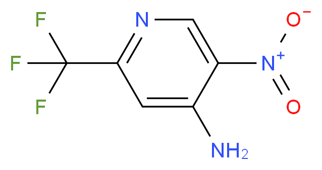 5-nitro-2-(trifluoromethyl)pyridin-4-amine_分子结构_CAS_438564-36-4