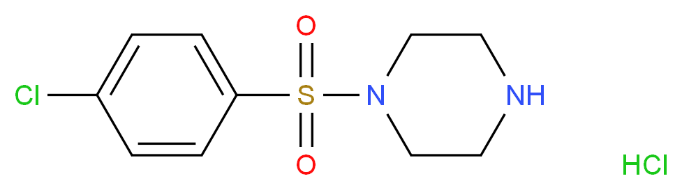 1-((4-chlorophenyl)sulfonyl)piperazine hydrochloride_分子结构_CAS_)