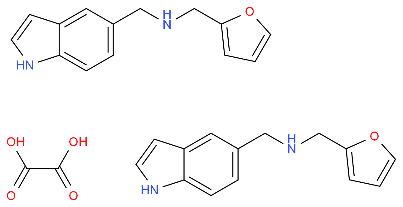 N-((1H-indol-5-yl)methyl)-1-(furan-2-yl)methanamine hemioxalate_分子结构_CAS_)