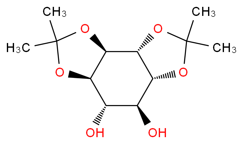 (1R,2R,6R,7S,8S,9R)-4,4,11,11-tetramethyl-3,5,10,12-tetraoxatricyclo[7.3.0.0<sup>2</sup>,<sup>6</sup>]dodecane-7,8-diol_分子结构_CAS_40617-60-5