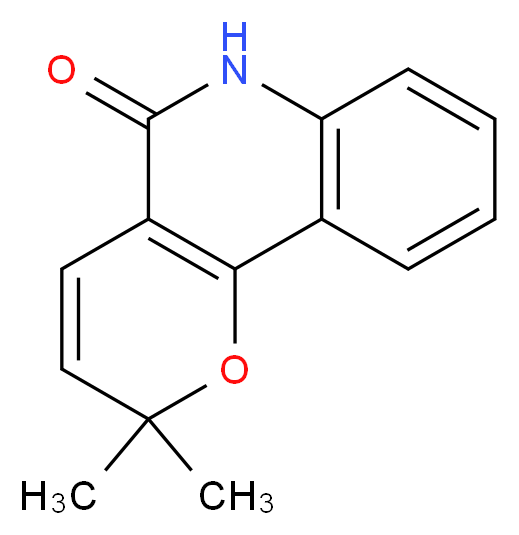 2,2-dimethyl-2H,5H,6H-pyrano[3,2-c]quinolin-5-one_分子结构_CAS_523-64-8