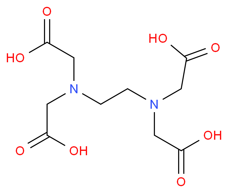 ETHYLENEDIAMINE TETRAACETIC ACID_分子结构_CAS_60-00-4)