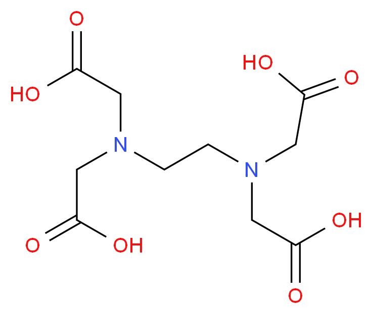 ETHYLENEDIAMINE TETRAACETIC ACID FREE ACID_分子结构_CAS_60-00-4)