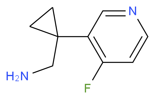 (1-(4-fluoropyridin-3-yl)cyclopropyl)methanamine_分子结构_CAS_1060809-53-1)