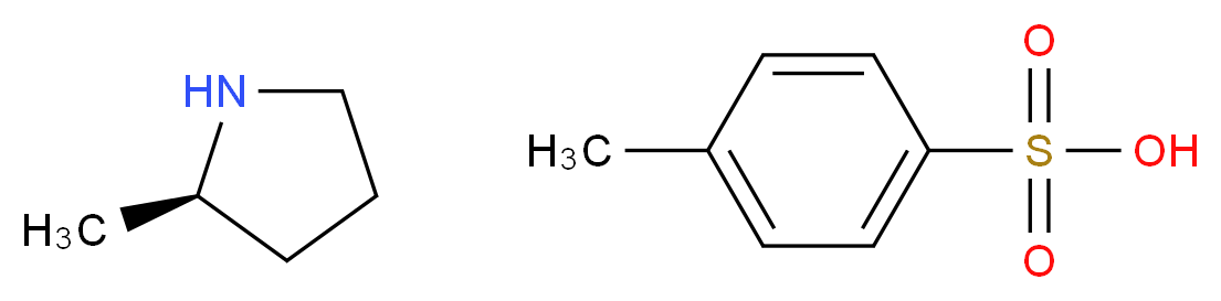 (2R)-2-methylpyrrolidine; 4-methylbenzene-1-sulfonic acid_分子结构_CAS_204387-55-3