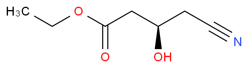 (R)-(-)-4-氰基-3-羟基丁酸乙酯_分子结构_CAS_141942-85-0)