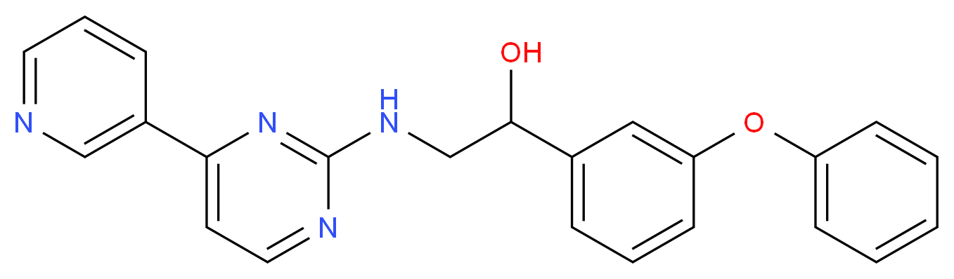 1-(3-phenoxyphenyl)-2-{[4-(3-pyridinyl)-2-pyrimidinyl]amino}ethanol_分子结构_CAS_)