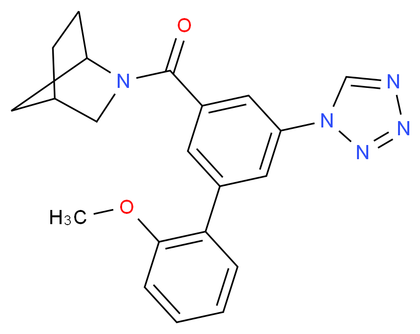 2-{[2'-methoxy-5-(1H-tetrazol-1-yl)-3-biphenylyl]carbonyl}-2-azabicyclo[2.2.1]heptane_分子结构_CAS_)