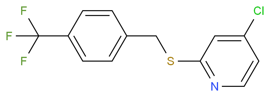 4-chloro-2-({[4-(trifluoromethyl)phenyl]methyl}sulfanyl)pyridine_分子结构_CAS_1346707-63-8