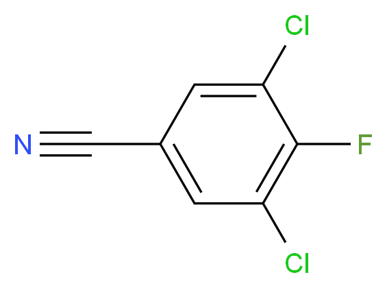 3,5-dichloro-4-fluorobenzonitrile_分子结构_CAS_103879-31-8