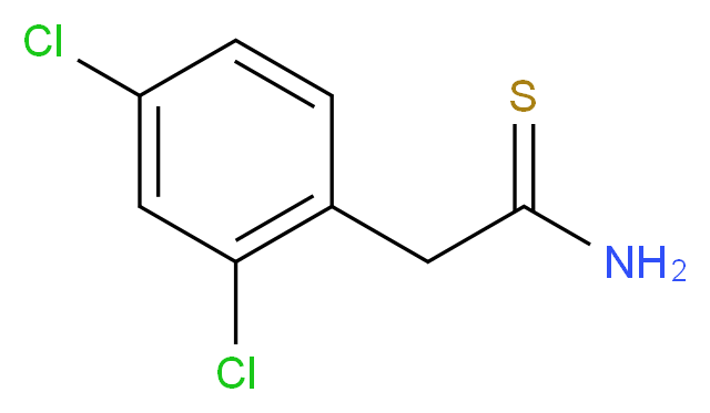 2-(2,4-dichlorophenyl)ethanethioamide_分子结构_CAS_883946-62-1