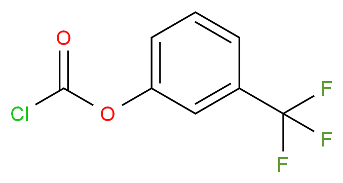 3-(三氟甲基)氯甲酸苯酯_分子结构_CAS_95668-29-4)