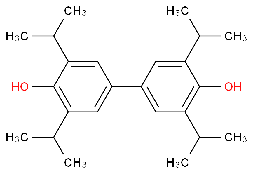 4-[4-hydroxy-3,5-bis(propan-2-yl)phenyl]-2,6-bis(propan-2-yl)phenol_分子结构_CAS_2416-95-7