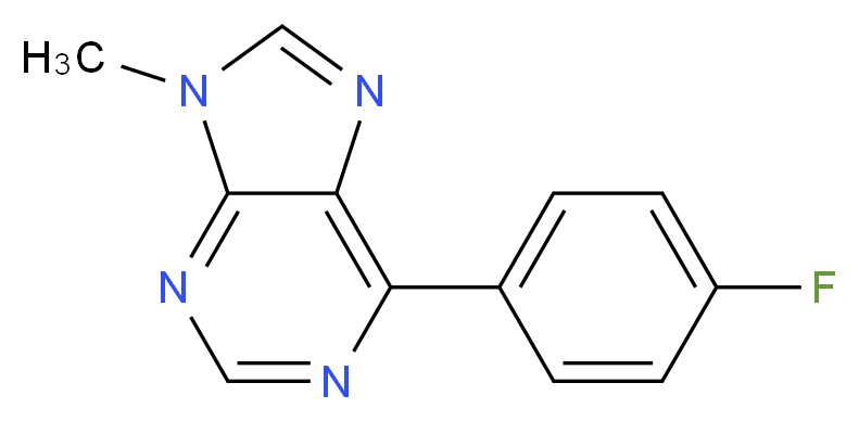 6-(4-fluorophenyl)-9-methyl-9H-purine_分子结构_CAS_736142-77-1