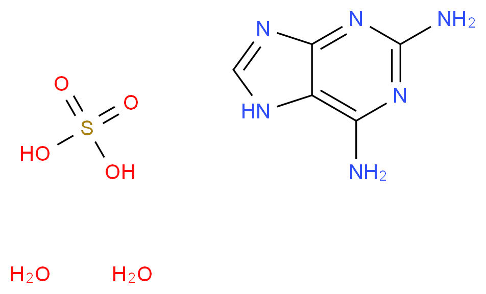 7H-purine-2,6-diamine sulfuric acid dihydrate_分子结构_CAS_7280-83-3