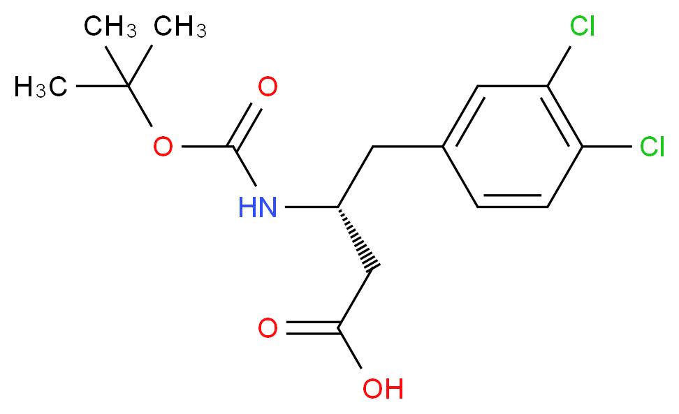 (R)-3-(Boc-氨基)-4-(3,4-二氯苯基)丁酸_分子结构_CAS_269396-56-7)