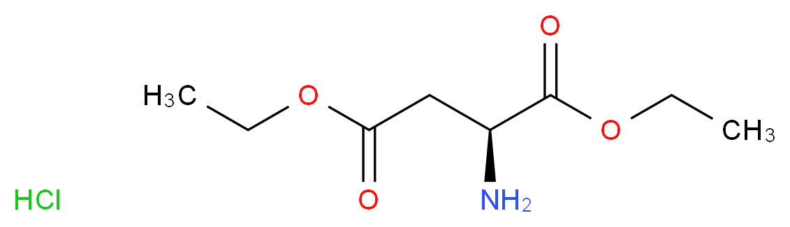 1,4-diethyl (2S)-2-aminobutanedioate hydrochloride_分子结构_CAS_16115-68-7